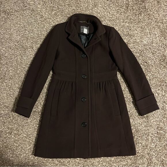J CREW Italian Double Cloth Wool Lady Day Coat Brown - Picture 1 of 10